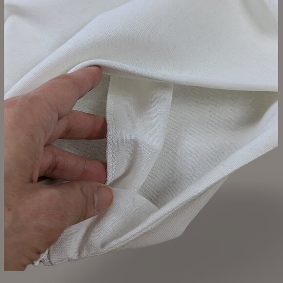 White Linen One Shoulder Mini Dress - Small - Picture 10 of 10